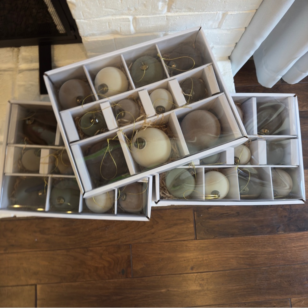 THREE SETS of 11 Velvet Christmas
Ornaments - Threshold X Studio McGee Target